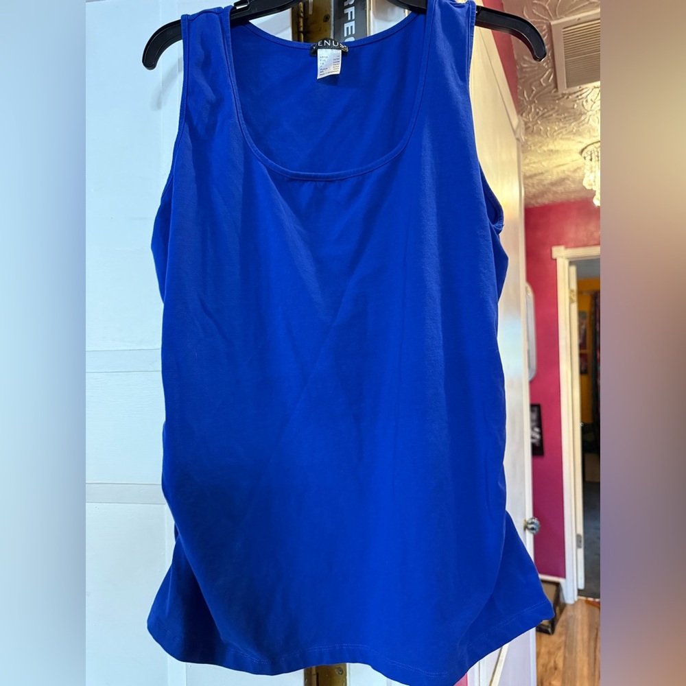 VENUS Royal Blue Scoop Neck Tank Top